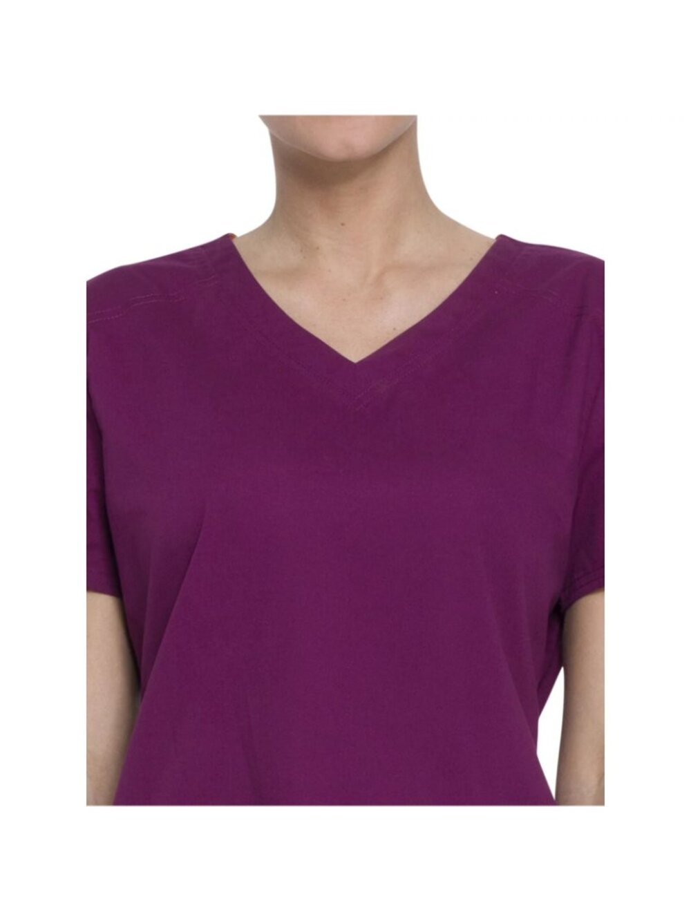 Scrubstar Women Scrub Top V-Neck Wine Size 2XL - Picture 3 of 7
